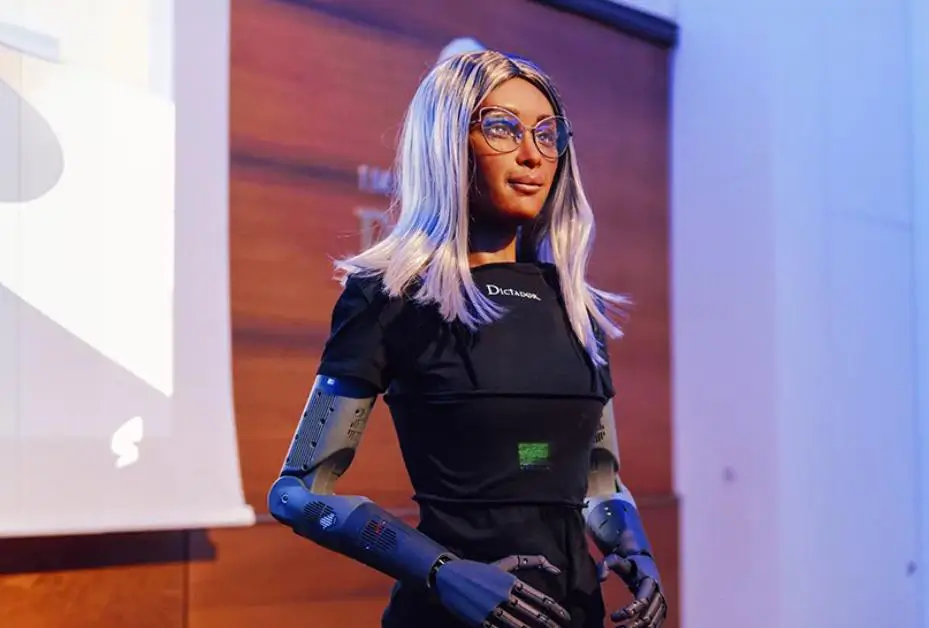 A contract with the world’s first ever AI CEO robot was signed on the 30th of August, launching her official career in Dictador on September 1st, 2022.